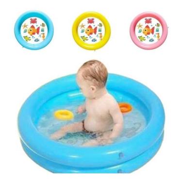 Imagem de Piscina Infantil Inflável 44 Litros Redonda Colorida Fundo do Mar Verã
