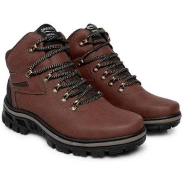 Imagem de Bota Aventure Cano Médio Robusta Masculina Trilha Passeio Dia Dia Sola Leve Cadarço Confortável-Masculino