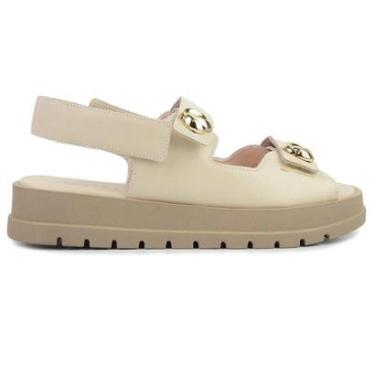 Imagem de Papete Feminina Lia Line Flatform Sand Bege - 2342-Feminino