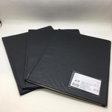 Imagem de Kit 4 Unidades de Pasta Catálogo 50 Sacos Plásticos Preta Acp Para Gua