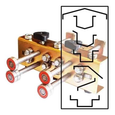 Imagem de Dobradeira Portatil Manual Chapa Calha Rufo Calheiro eixo duplo - fun 