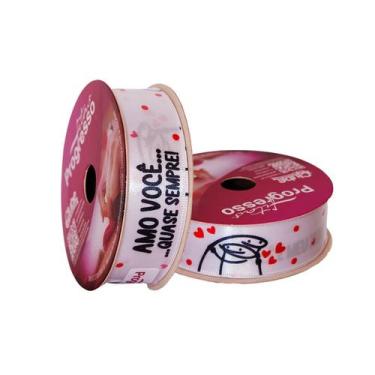 Imagem de Fita em Cetim Flork "Você é Meu Xuxuzinho" - Cor 130 - 10 m x 22 mm - 