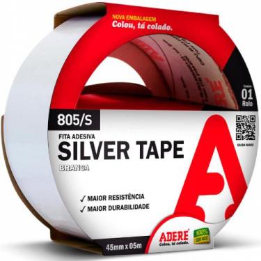 Imagem de Fita Silver Tape Branca 45mm x 5 Metros - Adere