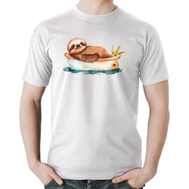 Imagem de Camiseta Algodão Ursinho Panda Relaxando Na Piscina - Foca na Moda, Br