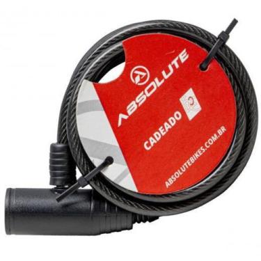 Imagem de Cadeado Absolute 1,0m X 12mm Espiral Com Chave Preto