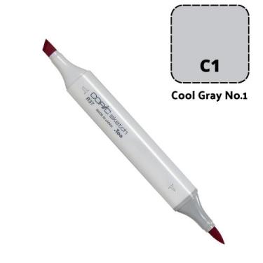 Imagem de Caneta Marcador Copic Sketch Ponta Dupla Variações Cool Gray, C1  COOL