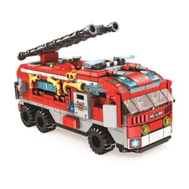 Imagem de Cubic City Bombeiro Brigada de Incêndio 12 em 1 Caminhão de Resgate 55