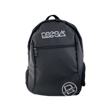 Imagem de Mochila Escolar Emborrachada Resistente Risca 9079, PRETO/AZUL, 00