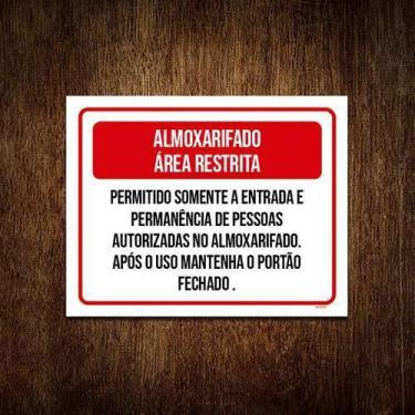 Imagem de Placa Área Registrada Pessoa Autorizada 36x46cm 1un - Sinalizo.Com