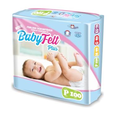 Imagem de Fralda Descartável Infantil BabyFelt Plus Hiper Diurna com Fita (P: 100 Fraldas)