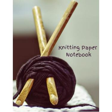 Imagem de Knitting Paper Notebook: Knitting Graph Paper Blank Knitter's Journal, 8.5 x 11 inches, 120 pages, 4:5 Ratio Knitting Paper, 40 stitches = 50 rows