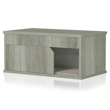 Imagem de Way Basics Caixa de areia para gatos móveis ocultos para gatos, cinza Londres