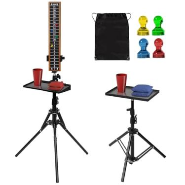 Imagem de AIWEILUCK 2 Sets Cornhole Scoreboard with Drink Holder, Score Keeper Set for Cornhole Game, Cornhole Accessories Score Tracking Equipment for Outdoor Game