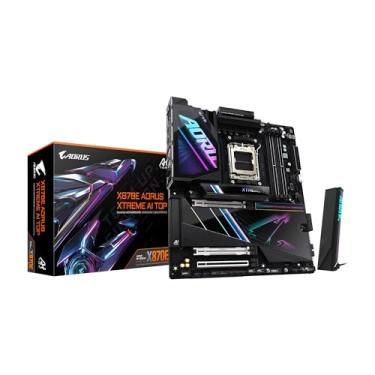 Imagem de GIGABYTE Placa mãe X870E AORUS Xtreme AI TOP AMD AM5 LGA 1718, E-ATX, DDR5, 4X M.2, PCIe 5.0, USB4, WIFI7, LAN 10GbE, EZ-Latch, Garantia de 5 anos