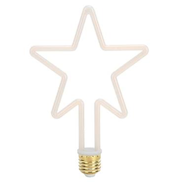 Imagem de Lâmpada Decorativa LED E27 - Luz Estrela de Cinco Pontas Branca Quente de 8W 2700K para Festivais e Uso Interno, para Restaurantes e Cafés