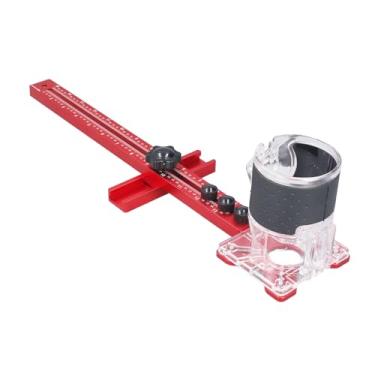 Imagem de Suporte de Ranhura para Fresamento de Roteador 4 Em 1 Base de Liga de Alumínio Gabarito de Hardware de Gabinete Multifuncional e Guia de Roteador Ferramenta de Corte Circular