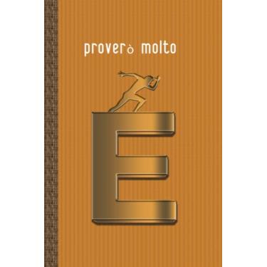 Imagem de E: (200) pagina, formato (6-9) Taccuino con lettera E con monogramma iniziale. Diario e diario a righe medie con nome personalizzato per scrivere e ... donne, uomini, giovani e bambini - oro lucido