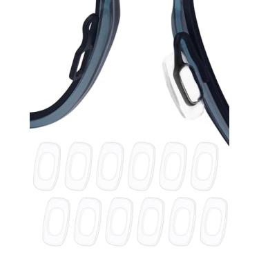 Imagem de Betterun 6 pares de almofadas de nariz de substituição de silicone macio transparente para Costa South Point/Flagler/Ponce; para óculos de sol Oakley Cartridge/Spindle/Latch Key