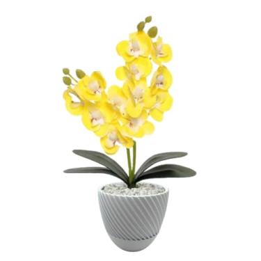 Imagem de Orquídea Artificial 30cm Com Vaso Decorativo Premium