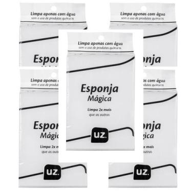 Imagem de Kit 5 Esponja Mágica Bucha Espuma Tira Mancha Limpa Tudo - Uz