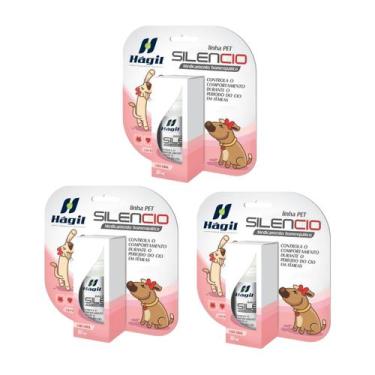 Imagem de Kit 3 Unidades Silencio - Calmante no Cio Para CadelaseGatas-30ml - Há