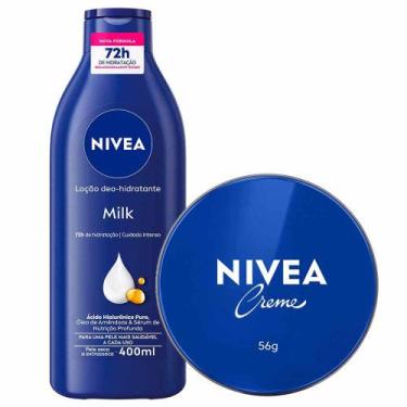 Imagem de NIVEA Kit - Loção Hidratante Milk + Creme Hidratante Lata, Kit