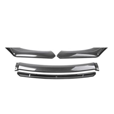 Imagem de 4PCS Front Bumper Lip Compatível com Mitsubishi Lancer 2008-2017 Side Spoiler Splitter Difusor Body Kit Protetores Defletor Acessórios para Carro(Carbon Look)
