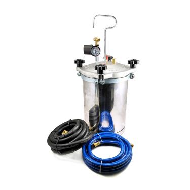 Imagem de DP Dynamic Power Tanque De Tinta De Pressão De Aço Inoxidável Pro De 2,5 Galões – Pote De Pulverização Com Agitador De Mistura Manual Para Pintura Eficiente