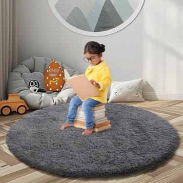 Imagem de Tapetes circulares super macios para meninas, castelo de princesa, barraca de brincar, 5 diâmetros, tapetes circulares para quarto de crianças, decoração de quarto de bebê, tapetes redondos felpudos,