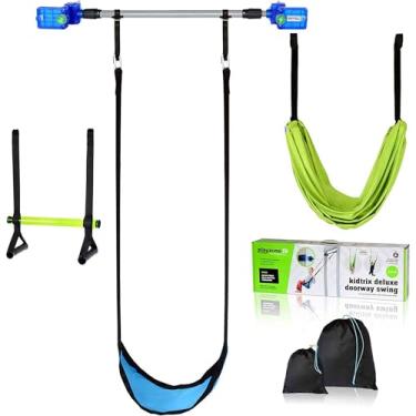 Imagem de Playzone - Kit de balanço de porta Kidtrix Deluxe - Balanço de porta divertido para crianças - Inclui balanço sensorial interno - Limite de peso 68 kg. - Recomendado para idades a partir de 3 anos