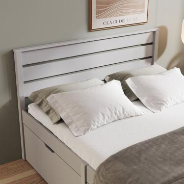 Imagem de Cabeceira Casal Charme / Beauty Madeira Maciça Cinza