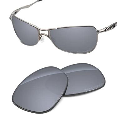 Imagem de Tintart Lentes de substituição de desempenho compatíveis com Oakley Crosshair 1.0 (2005) polarizadas gravadas-prata metálica