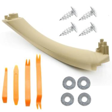 Imagem de DUZFOREI 51419150340 Maçaneta do painel interno da porta frontal direita e alça de puxador de porta para BMW E90 E91 3 Series 323 325 328 330 335 2005-2012, substitui 51417230854