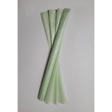 Imagem de Papel Crepom Impermeável Perolado/Metalizado 48cm x 2m - Kit 10 Unidades (VERDE CLARO PEROLA)