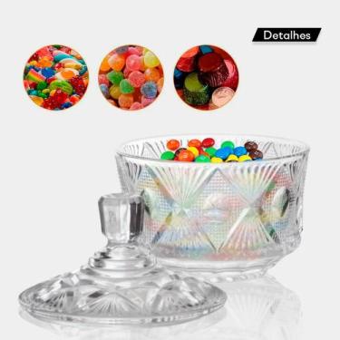 Imagem de Mini Bomboniere Baleiro Em Vidro Elegante Porta Objetos - Gira