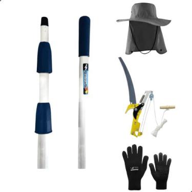 Imagem de Serrote para Poda com Cabo Extensor 6 Metros e Chapéu de Jardinagem co