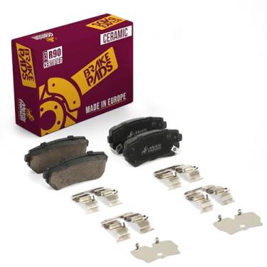 Imagem de Metrix Premium Chassis Parts - Conjunto de pastilhas de freio a disco de cerâmica traseira D1544-D1157 serve para Hyundai Elantra, Tucson, Kia Cadenza, Forte, Forte Koup, Optima, Sportage, feito na