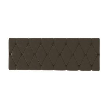 Imagem de Cabeceira Leticia p/ Cama Box King 1,95 - CF Distribuidora, Marrom