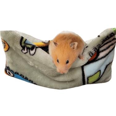 Imagem de Copfeu Rede de porquinho-da-índia ampliada, acessórios para gaiola de porquinho-da-índia rede macia para pendurar para animais pequenos que se escondem dormindo, ajustável (verde, grande)