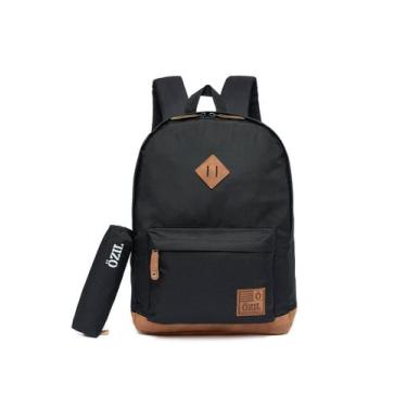 Imagem de Mochila Escolar Bolsa Estojo Reforçada Universidade Viagem - OZIL, U