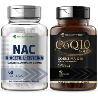 Imagem de Kit Coenzima Q10 200mg Nac 600mg 120cáps Ecomev