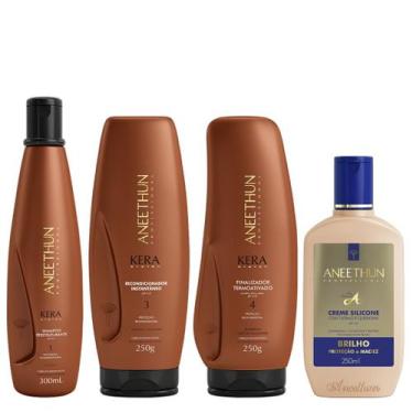 Imagem de Aneethun Kera System Kit Shampoo Recondicionador Finalizador e Creme d