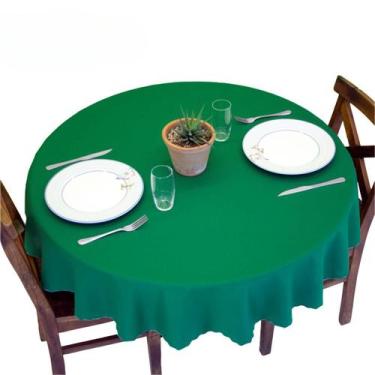 Imagem de Toalha De Mesa Redonda Oxford 1,40m X 1,40m 4 Lugares Liso Linda E Prá
