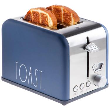 Imagem de Torradeira Elétrica 2 Fatias com 5 Níveis de Tostagem e Função Descongelar, 825W, 110v, RAE DUNN, Azul