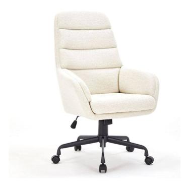 Imagem de Cadeira Poltrona Escritorio Giratoria Cotton Neve Ate 120kg