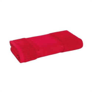 Imagem de Toalha De Lavabo/Visita Para Bordar 30x50  - Karsten , Vermelho