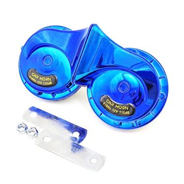 Imagem de 2pcs Tom Duplo Snails Horn 12V Horns Elétricos de Caracol Usados ​​para Carros de Motocicletas e Pequenos Iates (Azul)