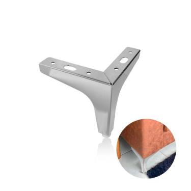 Imagem de Pé Fixo de Canto Em Cromado de 100 Mm de Aço Para Sofá Móveis - Máxima