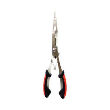 Imagem de Alicate De Pesca Multifuncional De Aço Inoxidável Com Alça De Borracha