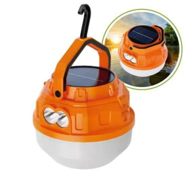 Imagem de Lâmpada Lanterna Luminária Lampião  Carrega Solar é USB  Luz De Emergê